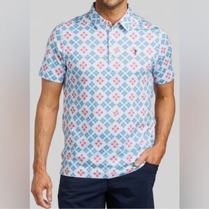 William Murray The Wrig Polo Golf Shirt Blue Red XXX-large